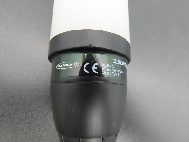 Banner CL50GRYPQ 50mm 3-Color Green Red Yellow LED Light 6" Column 18-30VDC