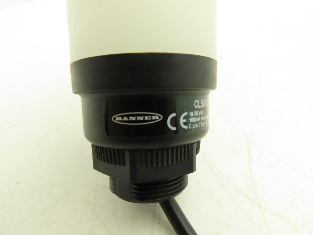 Banner CL50XXYAPQP 50mm 1-Color Yellow LED Light Column 18-30VDC w/Audible Alarm