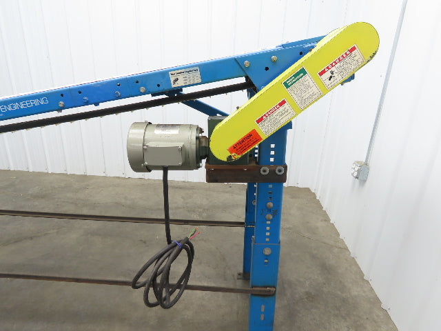 New London Engineering 21"x 10' Incline Conveyor 12" Cleated Belt .5Hp 3PH 25FPM