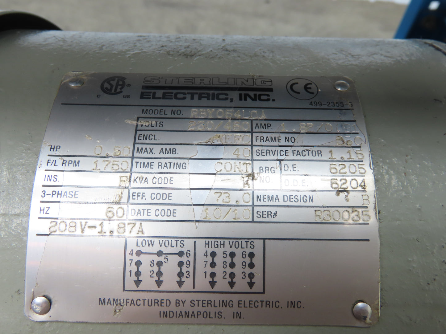 New London Engineering 21"x 10' Incline Conveyor 12" Cleated Belt .5Hp 3PH 25FPM