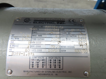 New London Engineering 21"x 10' Incline Conveyor 12" Cleated Belt .5Hp 3PH 25FPM