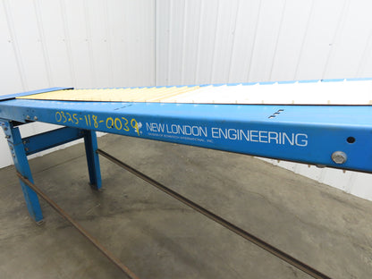 New London Engineering 21"x 10' Incline Conveyor 12" Cleated Belt .5Hp 3PH 25FPM