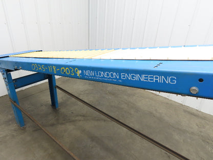 New London Engineering 21"x 10' Incline Conveyor 12" Cleated Belt .5Hp 3PH 25FPM