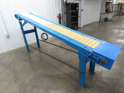 New London Engineering 21"x 10' Incline Conveyor 12" Cleated Belt .5Hp 3PH 25FPM