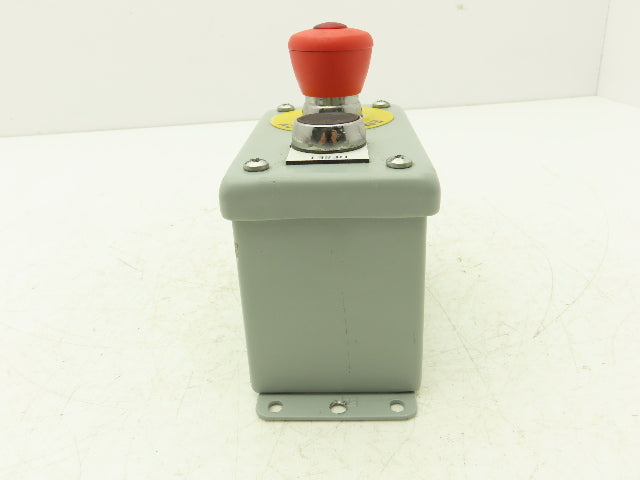 Hoffman E2PBGXM Allen Bradley Push Button Enclosure E-Stop With Reset Switch