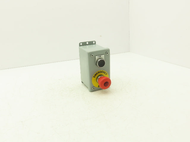 Hoffman E2PBGXM Allen Bradley Push Button Enclosure E-Stop With Reset Switch