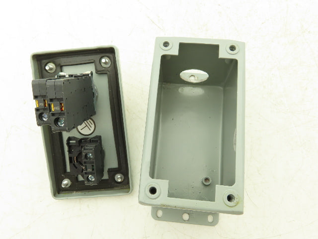 Hoffman E2PBGXM Allen Bradley Push Button Enclosure E-Stop With Reset Switch