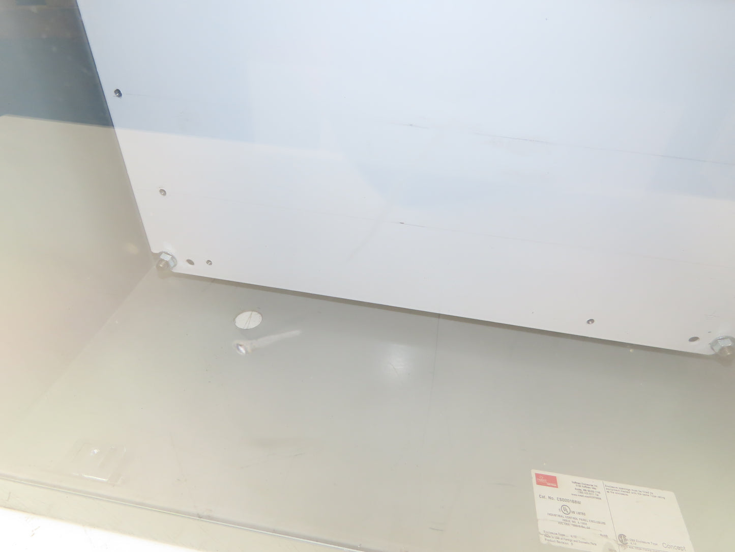 nVent Hoffman CSD20168W Electrical Window-Door Enclosure 20"x16"x8" W/ Blemishes