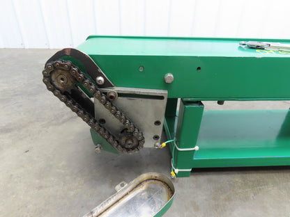 9"W x 43"L Small Flat Belt Conveyor 200mm Bed Width 220V 1PH 40FPM Steel Frame