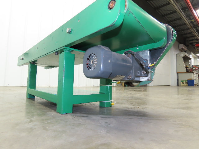 9"W x 43"L Small Flat Belt Conveyor 200mm Bed Width 220V 1PH 40FPM Steel Frame