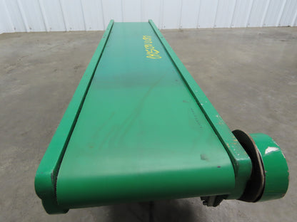 9"W x 43"L Small Flat Belt Conveyor 200mm Bed Width 220V 1PH 40FPM Steel Frame