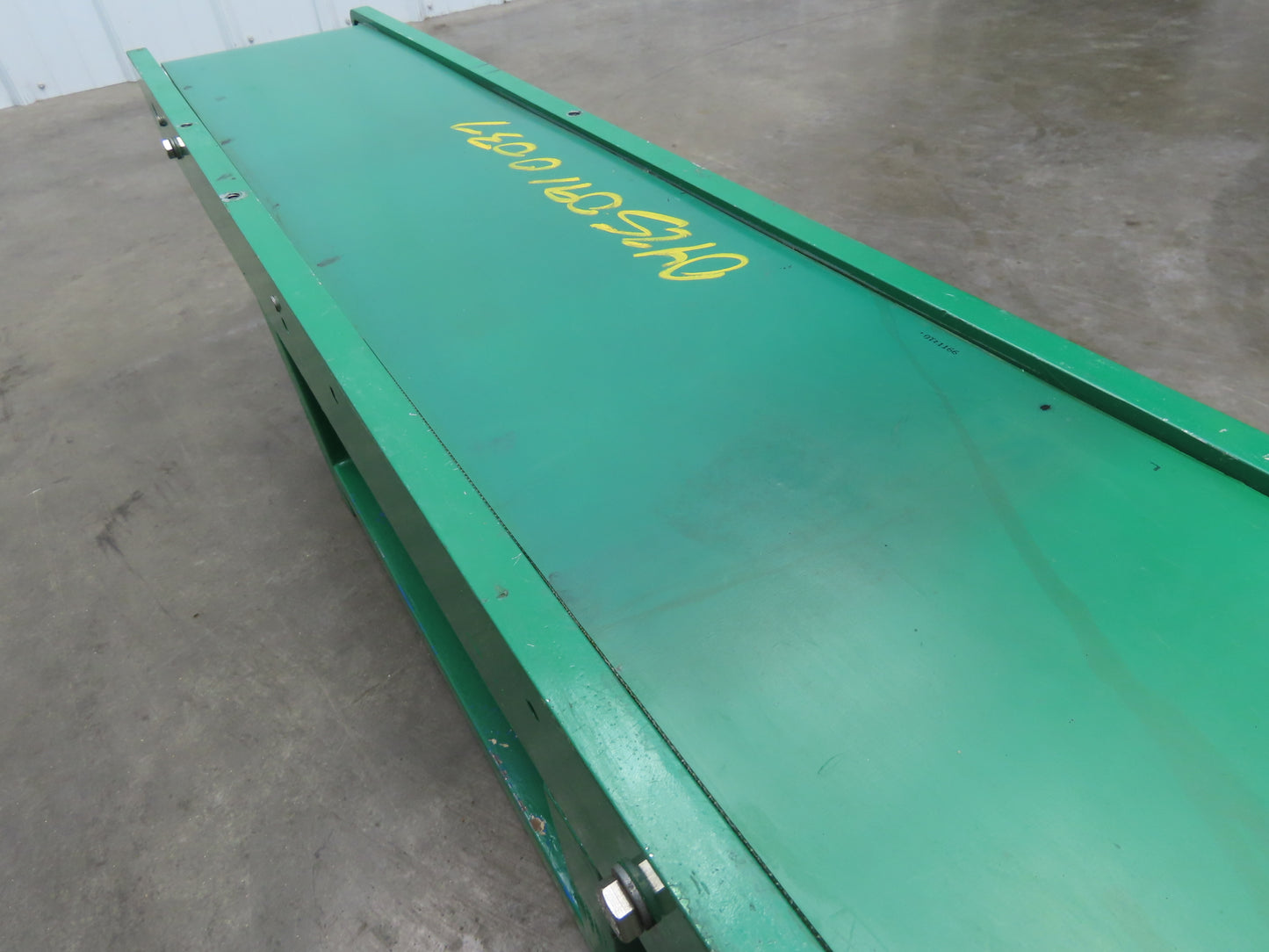 9"W x 43"L Small Flat Belt Conveyor 200mm Bed Width 220V 1PH 40FPM Steel Frame
