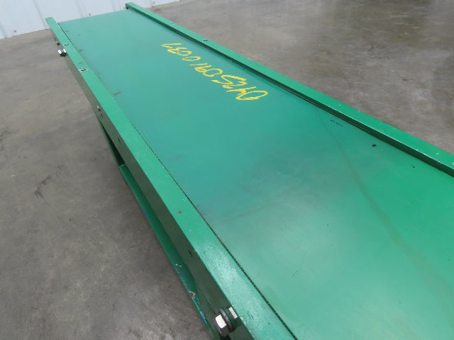 9"W x 43"L Small Flat Belt Conveyor 200mm Bed Width 220V 1PH 40FPM Steel Frame