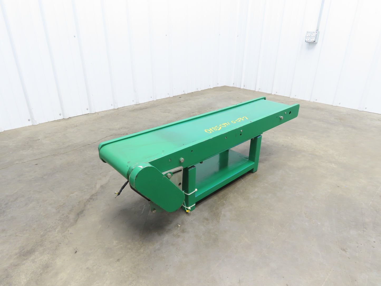 9"W x 43"L Small Flat Belt Conveyor 200mm Bed Width 220V 1PH 40FPM Steel Frame