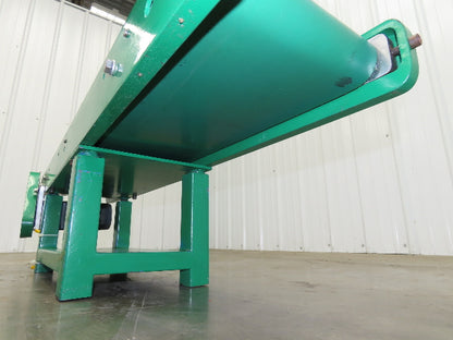 9"W x 43"L Small Flat Belt Conveyor 200mm Bed Width 220V 1PH 40FPM Steel Frame