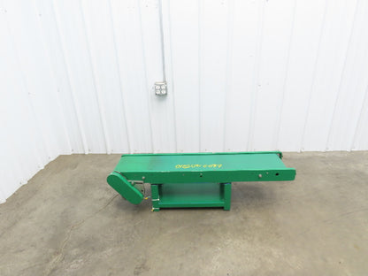 9"W x 43"L Small Flat Belt Conveyor 200mm Bed Width 220V 1PH 40FPM Steel Frame