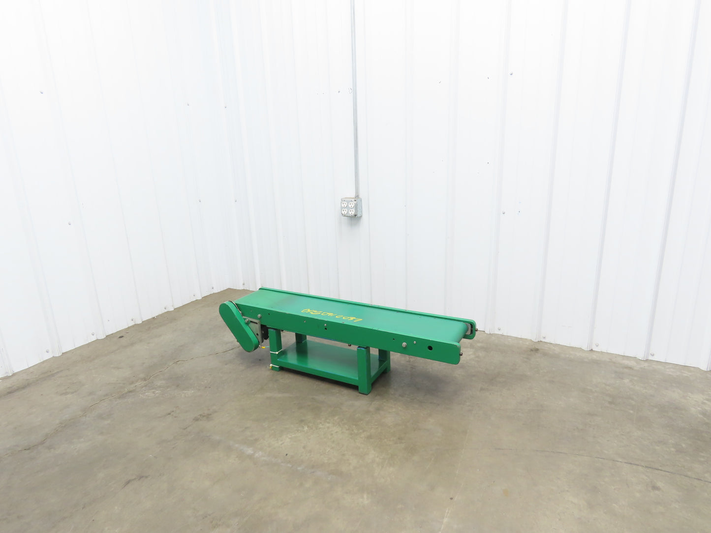 9"W x 43"L Small Flat Belt Conveyor 200mm Bed Width 220V 1PH 40FPM Steel Frame