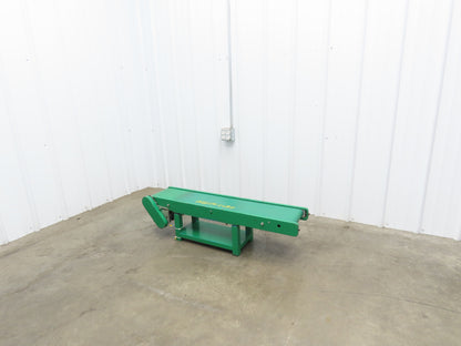 9"W x 43"L Small Flat Belt Conveyor 200mm Bed Width 220V 1PH 40FPM Steel Frame