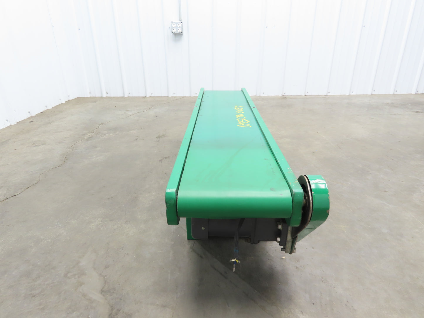9"W x 43"L Small Flat Belt Conveyor 200mm Bed Width 220V 1PH 40FPM Steel Frame
