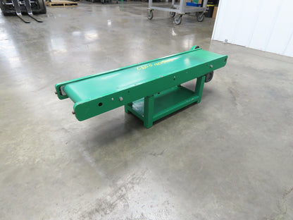 9"W x 43"L Small Flat Belt Conveyor 200mm Bed Width 220V 1PH 40FPM Steel Frame