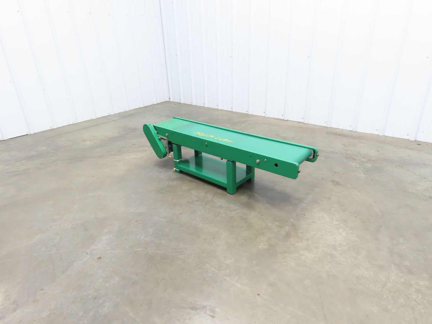 9"W x 43"L Small Flat Belt Conveyor 200mm Bed Width 220V 1PH 40FPM Steel Frame