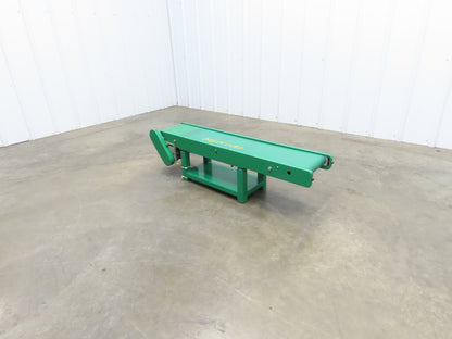 9"W x 43"L Small Flat Belt Conveyor 200mm Bed Width 220V 1PH 40FPM Steel Frame