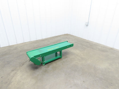 9"W x 43"L Small Flat Belt Conveyor 200mm Bed Width 220V 1PH 40FPM Steel Frame
