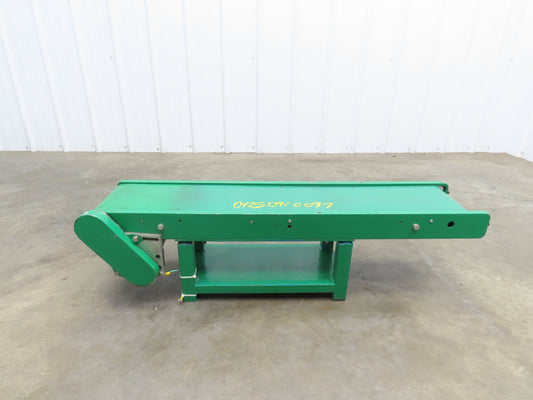 9"W x 43"L Small Flat Belt Conveyor 200mm Bed Width 220V 1PH 40FPM Steel Frame