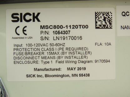 Sick MSC800-1120T00 Modular System Controller Enclosure 12"x16"x6" 1054307 Empty