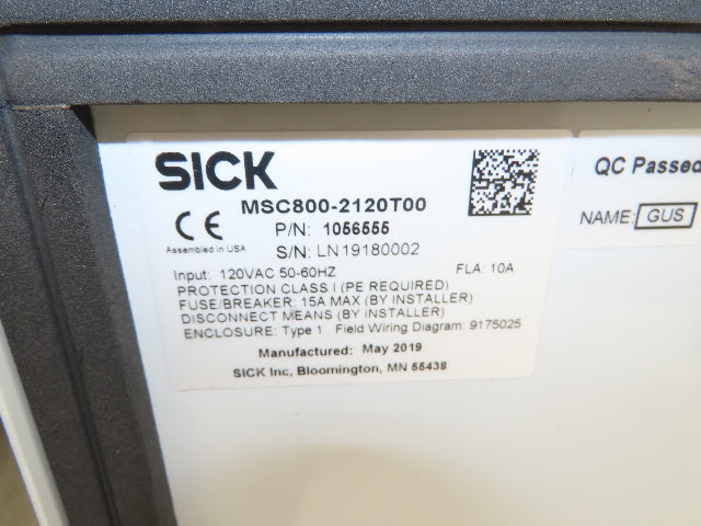 Sick MSC800-2120T00 System Controller Enclosure 19-1/2"x15-3/4"x6" 1056555 Empty