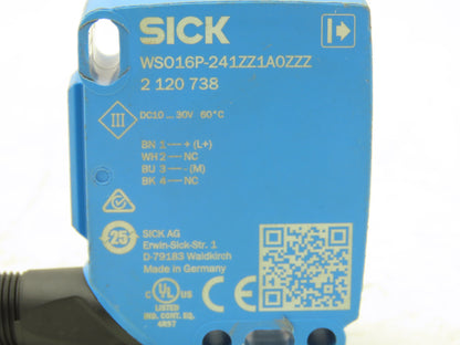 Sick WS016P-241ZZ1A0ZZZ Photoelectric Proximity Sensor 2120738 With 	4 pin M12