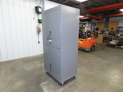 Uline H-8960 Storage Charging Cabinet 32 Outlet 120V Clear Dual Door 36" Wide