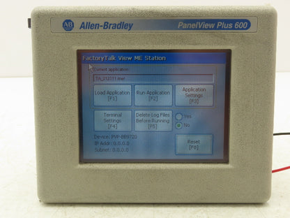 Allen Bradley 2711P-T6C20D PanelView Plus 600 Touch Screen PLC HMI SER D 24VDC