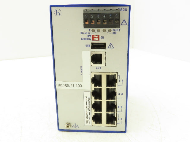 Hirschmann RS20-0800T1T1SDAEHH09.1.00 PLC Ethernet Rail DIL Switch Module 8 Port