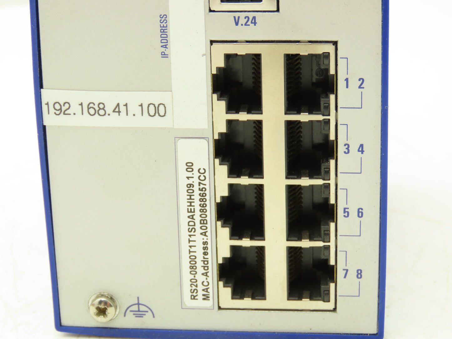 Hirschmann RS20-0800T1T1SDAEHH09.1.00 PLC Ethernet Rail DIL Switch Module 8 Port