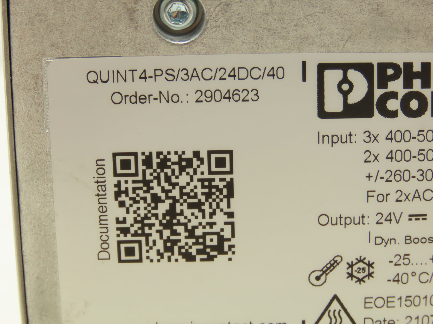 Phoenix Contact QUINT4-PS/3AC/24DC/40 Quint Power Supply 24VDC Out EOE15010569