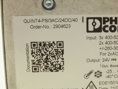 Phoenix Contact QUINT4-PS/3AC/24DC/40 Quint Power Supply 24VDC Out EOE15010569