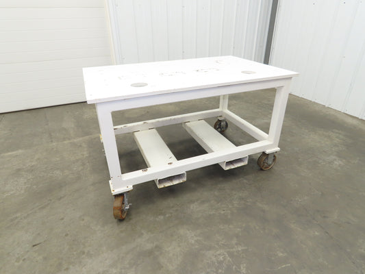 7/8" Thick Top Steel Fabrication Welding Layout Table Work Bench 33"x53"x31.25"
