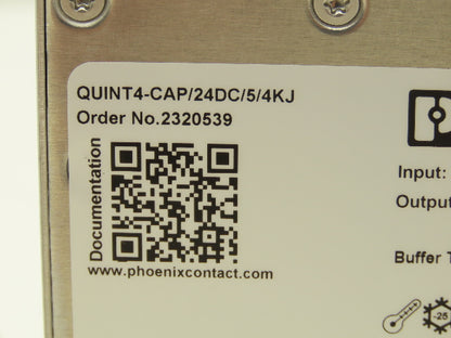 Phoenix Contact QUINT4-CAP/24DC/5/4KJ Quint Capacity Module Power Supply 24VDC