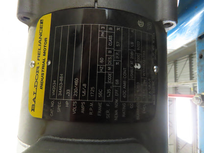 New London Engineering 21"x 8' Conveyor 12"Belt .33Hp 230/460V 3PH 48FPM