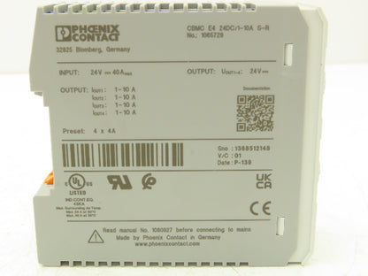 Phoenix Contact CBMCE424DC/1-10AS-R Multi Channel Electronic Circuit Breaker 24V