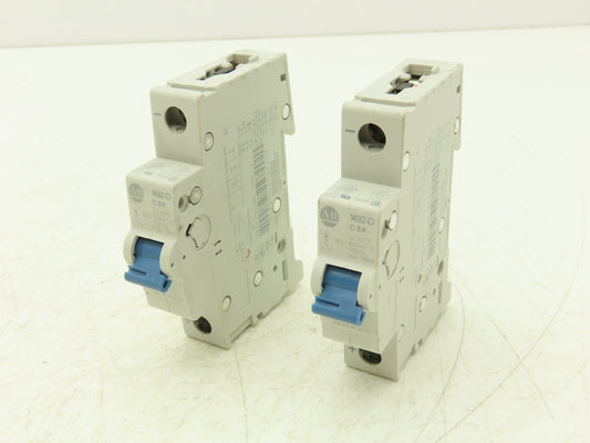 Allen Bradley 1492-D1C080 Mini Circuit Breaker 8A 1-Pole 220V 1PH Ser D Lot of 2