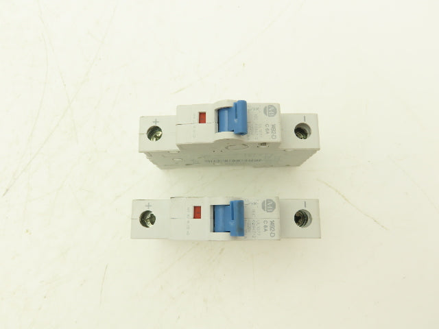Allen Bradley 1492-D1C060 Mini Circuit Breaker 6A 1-Pole 220V 1PH Ser D Lot of 2