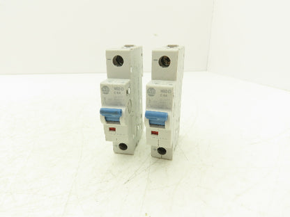 Allen Bradley 1492-D1C060 Mini Circuit Breaker 6A 1-Pole 220V 1PH Ser D Lot of 2