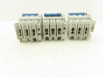 Allen Bradley 1489-M C 6A Mini Circuit Breaker 6A 3-Pole 277/480V 3PH Lot of 3