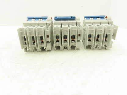 Allen Bradley 1489-M C 6A Mini Circuit Breaker 6A 3-Pole 277/480V 3PH Lot of 3