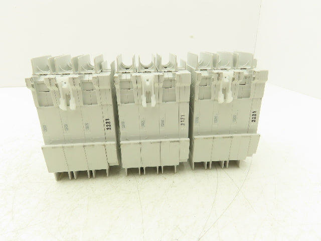 Allen Bradley 1489-M C 6A Mini Circuit Breaker 6A 3-Pole 277/480V 3PH Lot of 3