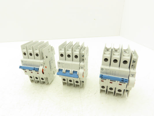 Allen Bradley 1489-M C 6A Mini Circuit Breaker 6A 3-Pole 277/480V 3PH Lot of 3