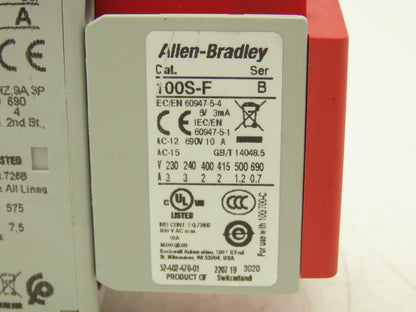 Allen Bradley 100S-C09EJ23BC Motor Starter Safety Contactor 7.5Hp 600V Assembly