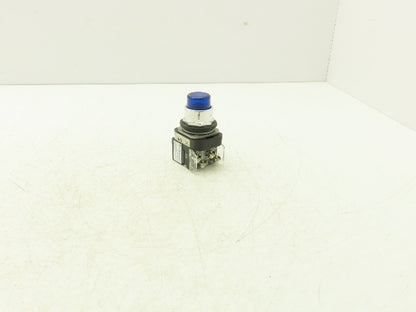 Allen Bradley 800T-QBH2B Illuminated Push Button Blue LED Lens 12-130V AC/DC